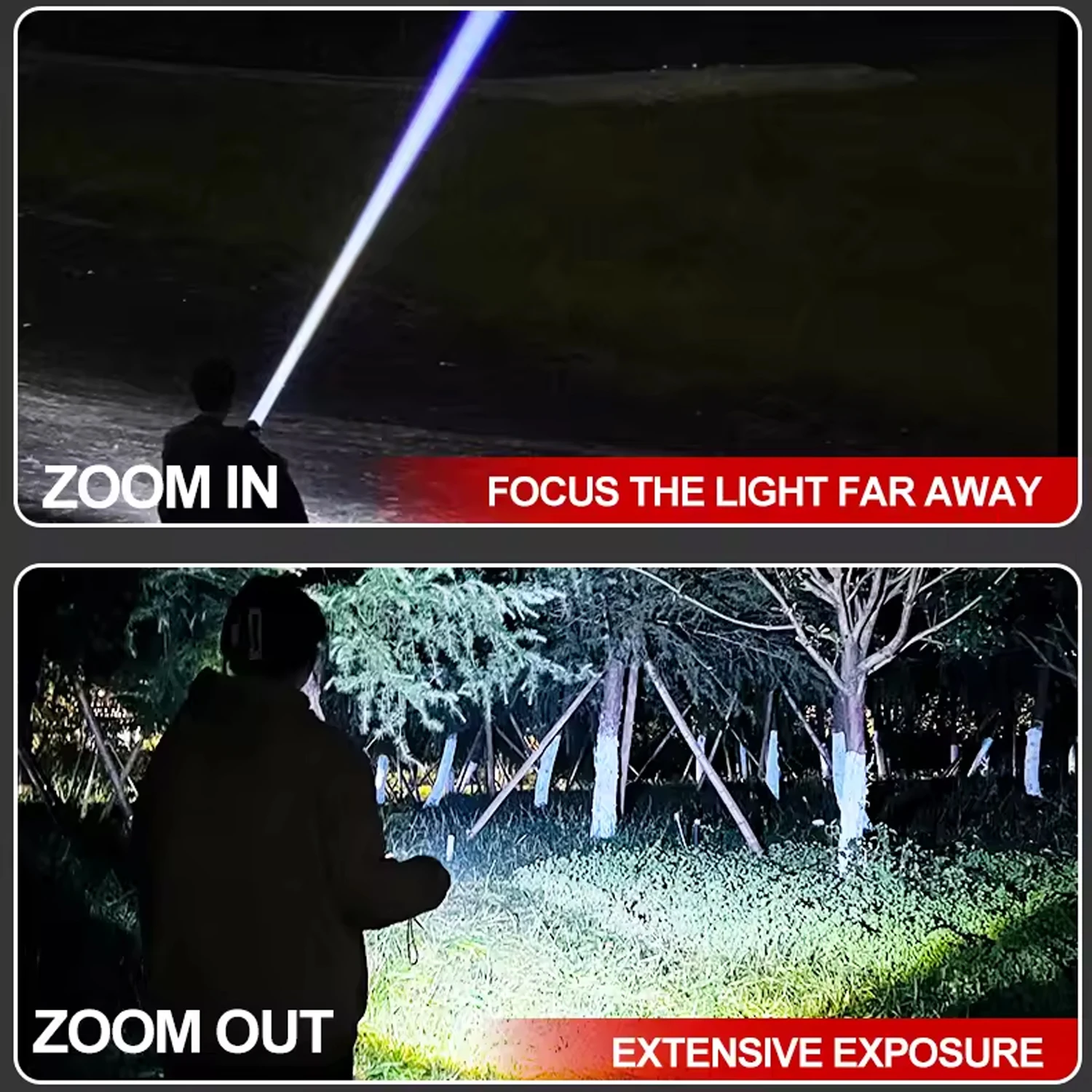 Aluminum Alloy Mini LED Flashlight USB Rechargeable Flashlights Portable Zoom Torch Light Outdoor Camping Waterproof Lighting