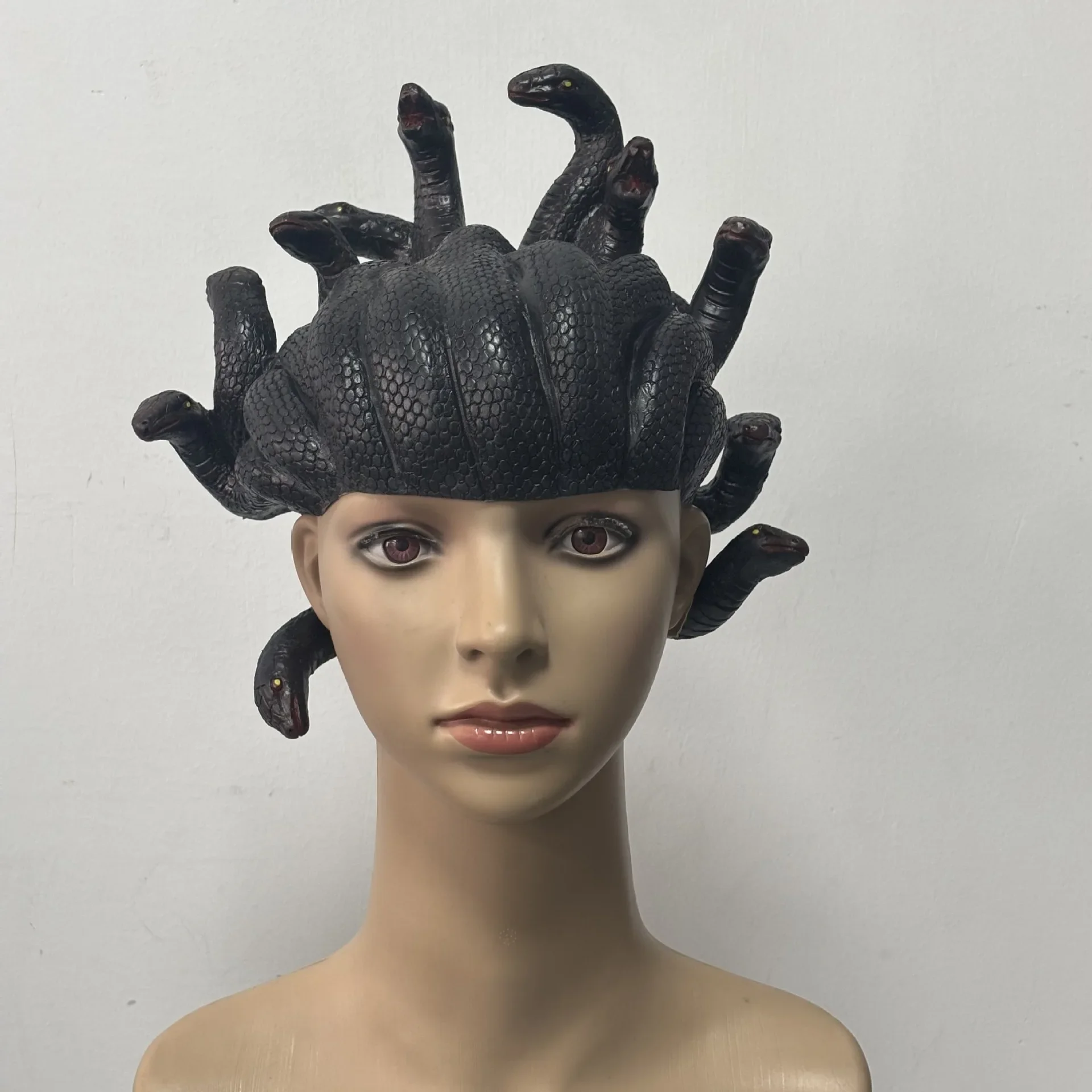 Anime Medusa Cosplay Kostuum Latex Masker Cap Hoed Halloween Party Carnaval Prop