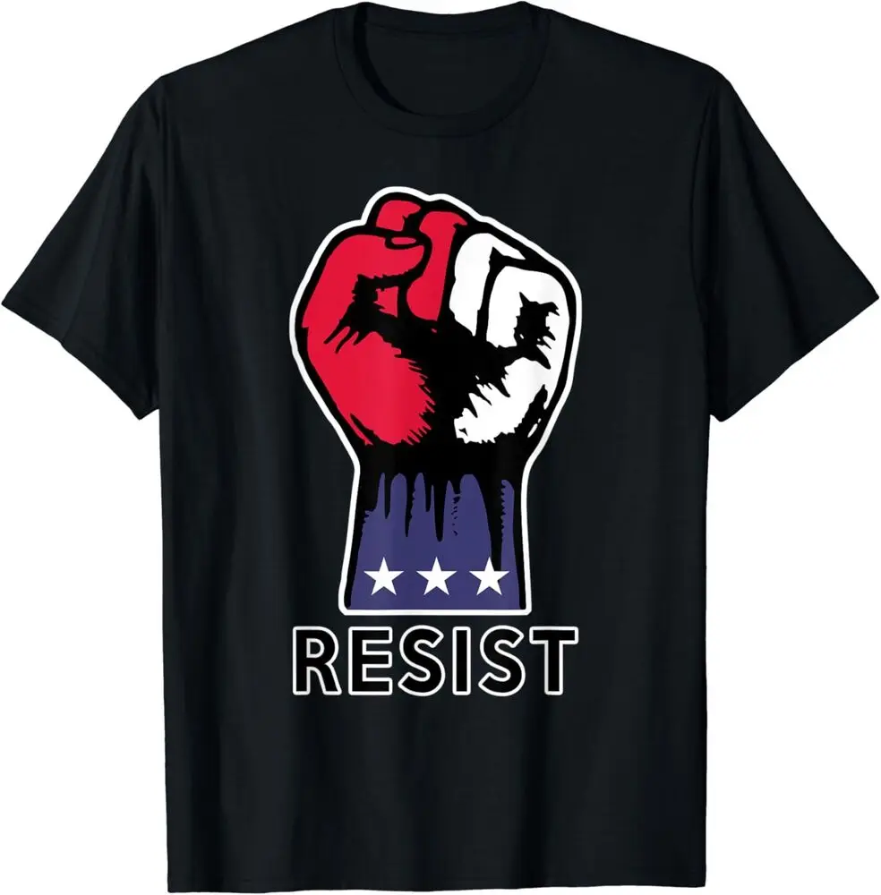 Resistance Fist Fight The Trump Agenda In T-Shirt Tees Cotton Luxury brand vintage oversized