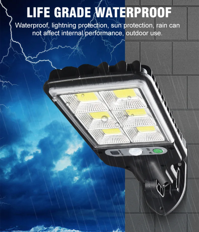Outdoor Solar Powered Street Light Waterproof with Human Sensing Remote Control for Courtyard Garden Lighting New Model