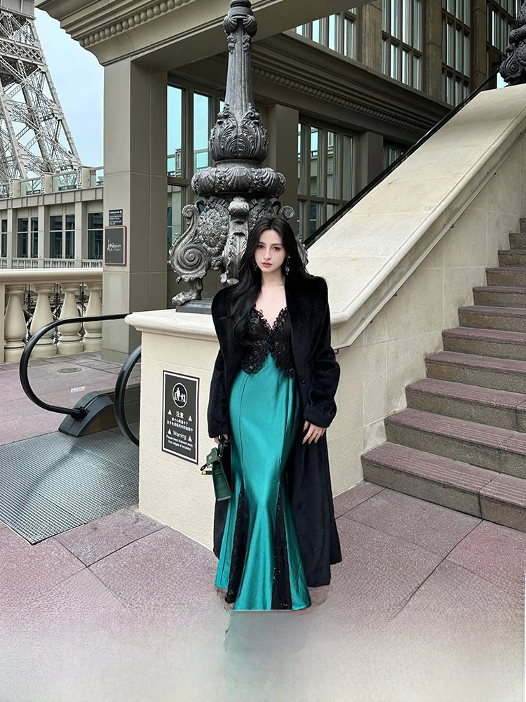 

Обновленная версия: Высококачественная мягкая роскошная шуба из искусственного меха норки, зимняя верхняя одежда свободного кроя для женщин