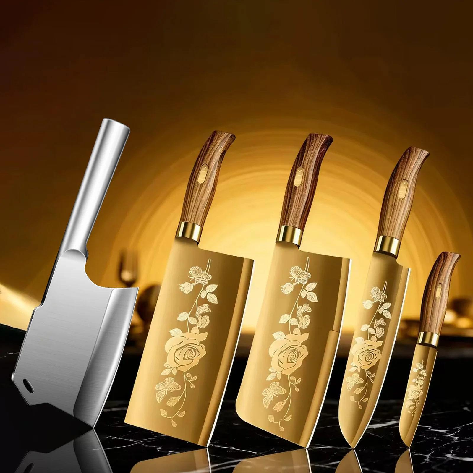 

5-piece Kitchen Set: Bone Knife Slicer Knife Chef Knife Fruit Knife Axe Knife Set Specially Designed for Home Kitchens