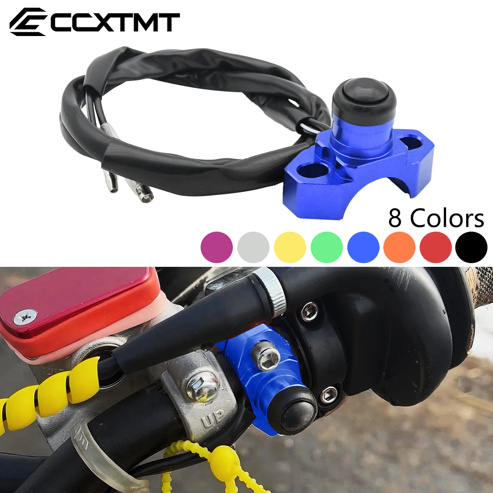 Interrupteur universel CNC pour moto tout-terrain, bouton marche/arrêt du moteur, pour KTM Honda Kawasaki Suzuki Yamaha YZ250F YZ450F YZF