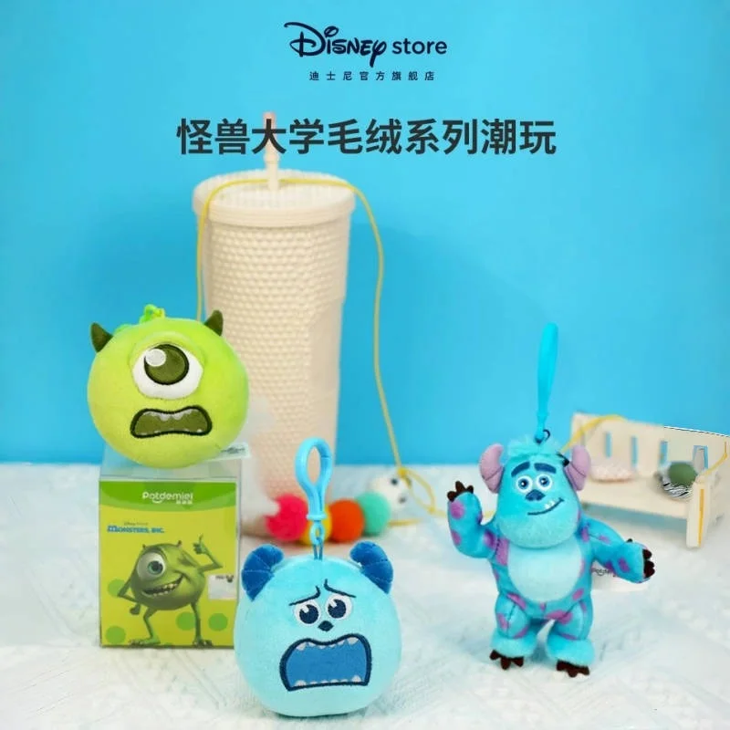 

Genuine Disney Official Monster University Sulley Big Eyes Plush Toy Bag Charm Keychain Gift Stuffed Animal A Birthday Present