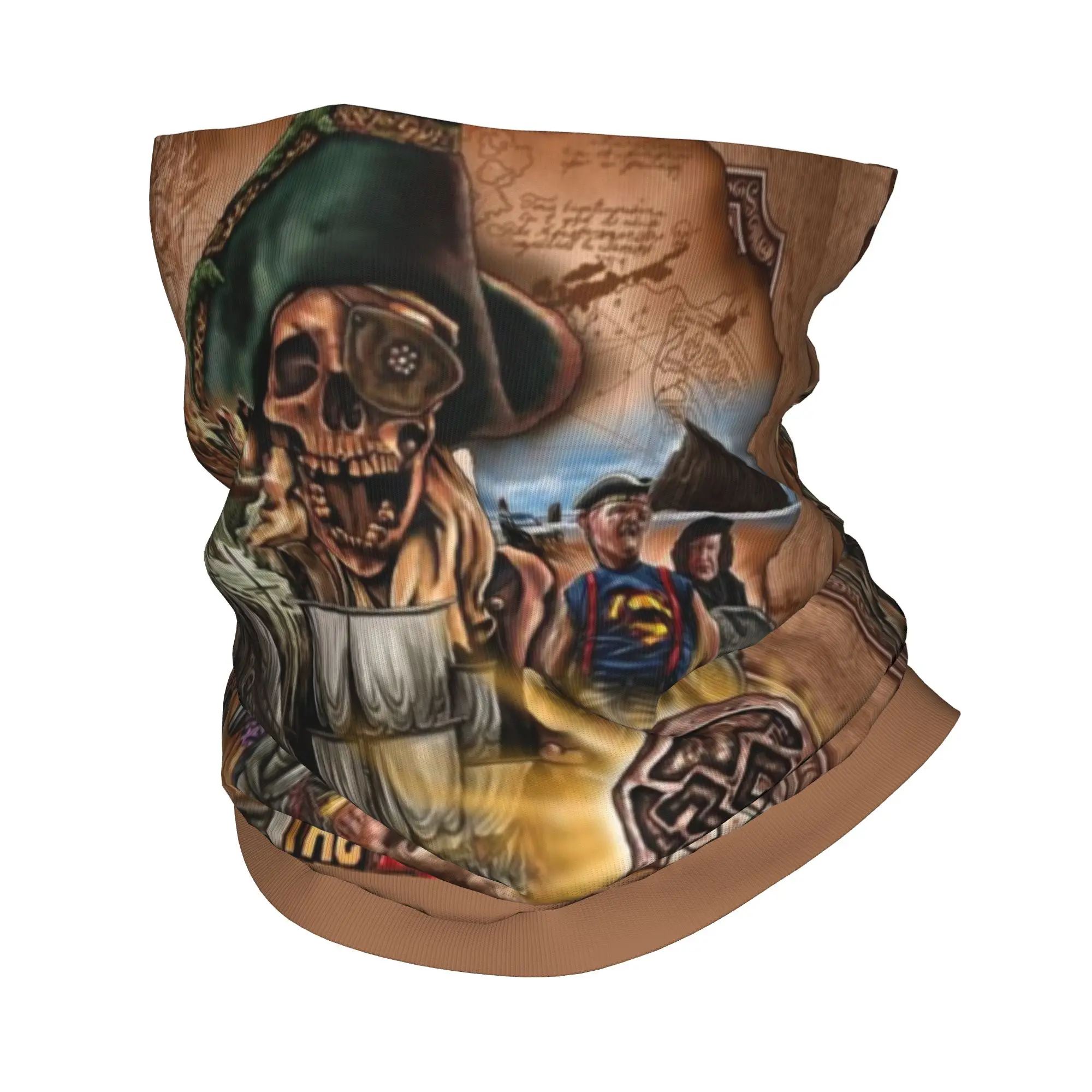 Custom The Goonies Bandana Neck Gaiter UV Protection Face Scarf Cover Women Men Never Say Die Sloth Chunk Fratelli Skull Pirate