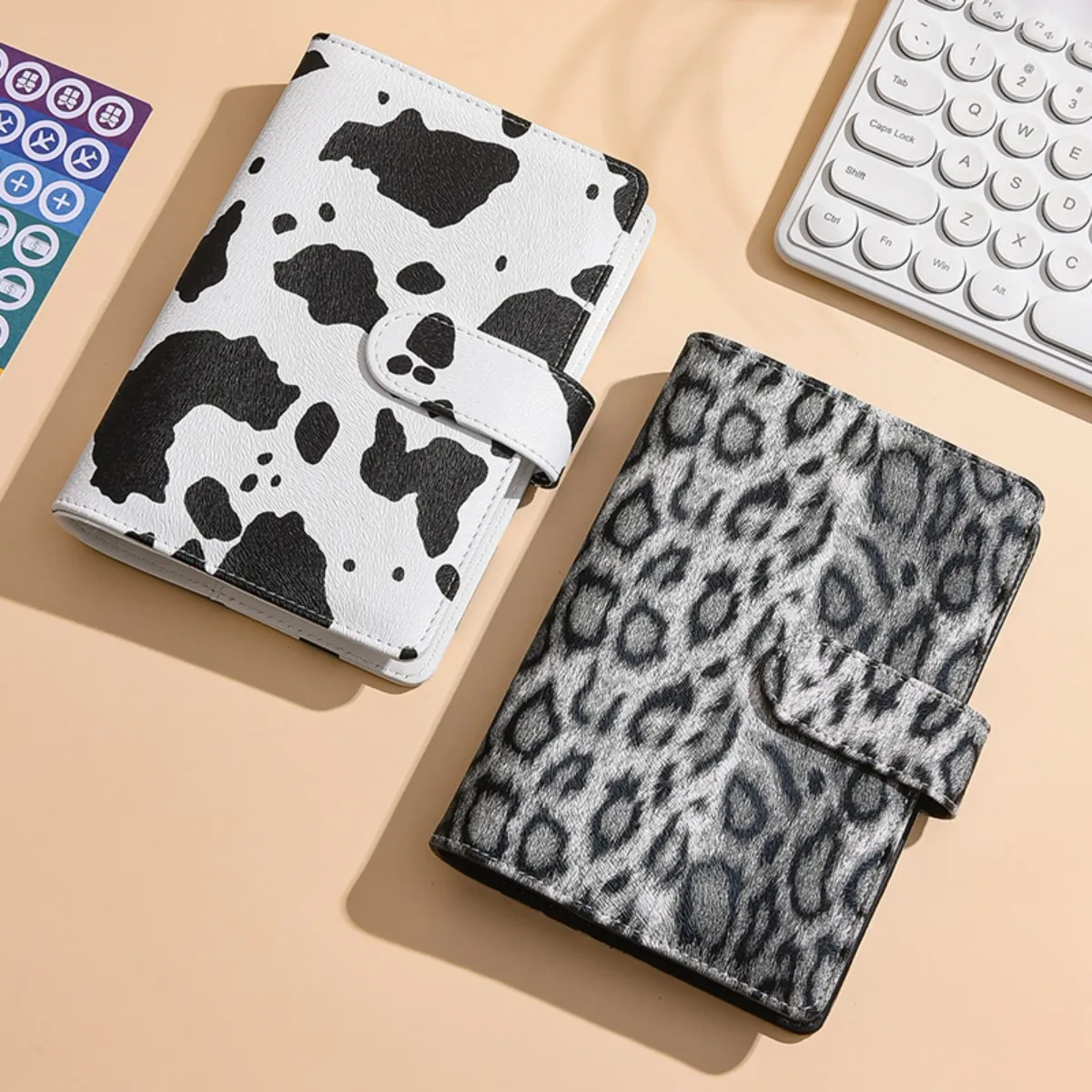 Classeur en cuir PU A6, carnet économique à 6 anneaux, design élégant, couverture de classeur pour carnet personnel, peut être utilisé pour le stockage de budget d'argent