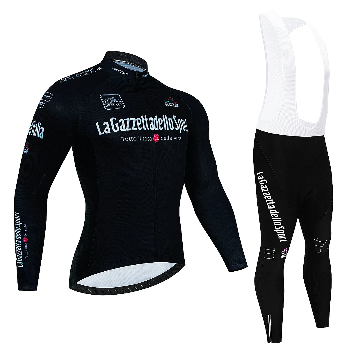 2026 Pro Team Tour De Italia Giro Men's Cycling Jersey Set Long Sleeve MTB Bike Road Riding Clothing Suit with Bib Shorts