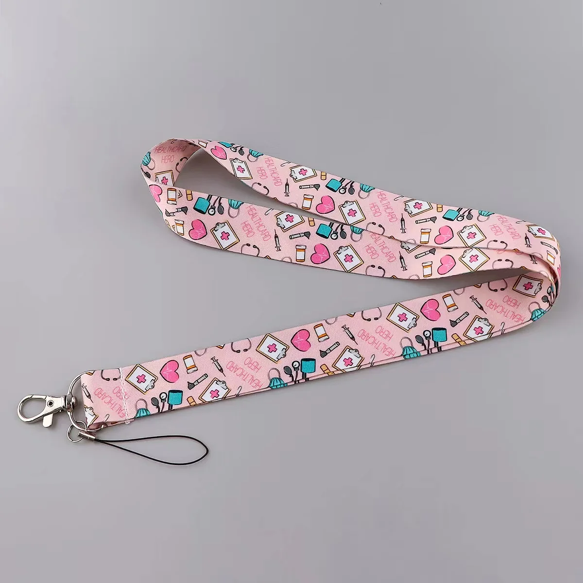 Wholesale!!! Pink Doctor Nurse Neck Strap Lanyard for Key ID Card Gym Cell Phone Straps USB Badge Holder DIY Hang Rope Lanyard