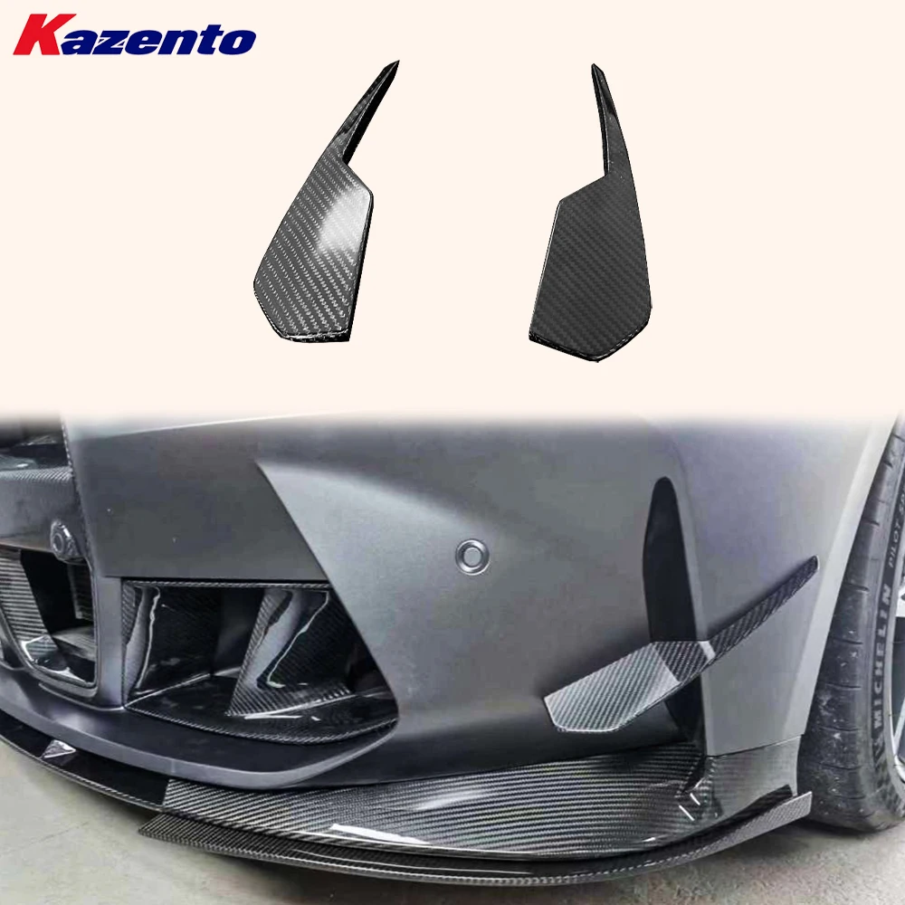 

For BMW M3 G80 G81 M4 G82 G83 2020-2024 Carbon 3D Style Front Bumper Side Canards