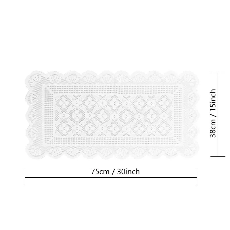 Moderner Minimalistischer Weißer Spitzen-Tischläufer Nordische Esstisch-Tischdecke Dekoration Couchtisch TV-Schrank Dekorativer Schal – Detail 6