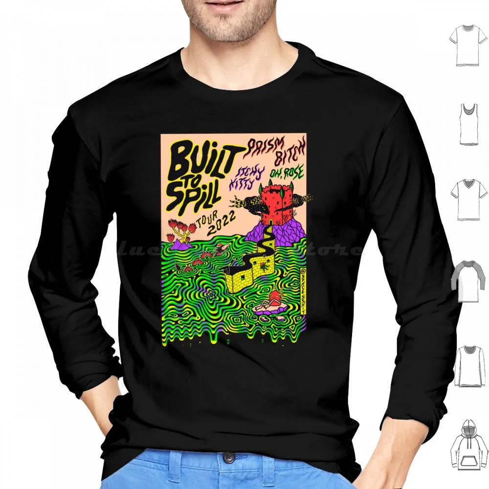 Logo Of Built To Spill Sppring And Summer Tour Live 2022 Hoodies Long Sleeve American North World Concert 2023 Cover