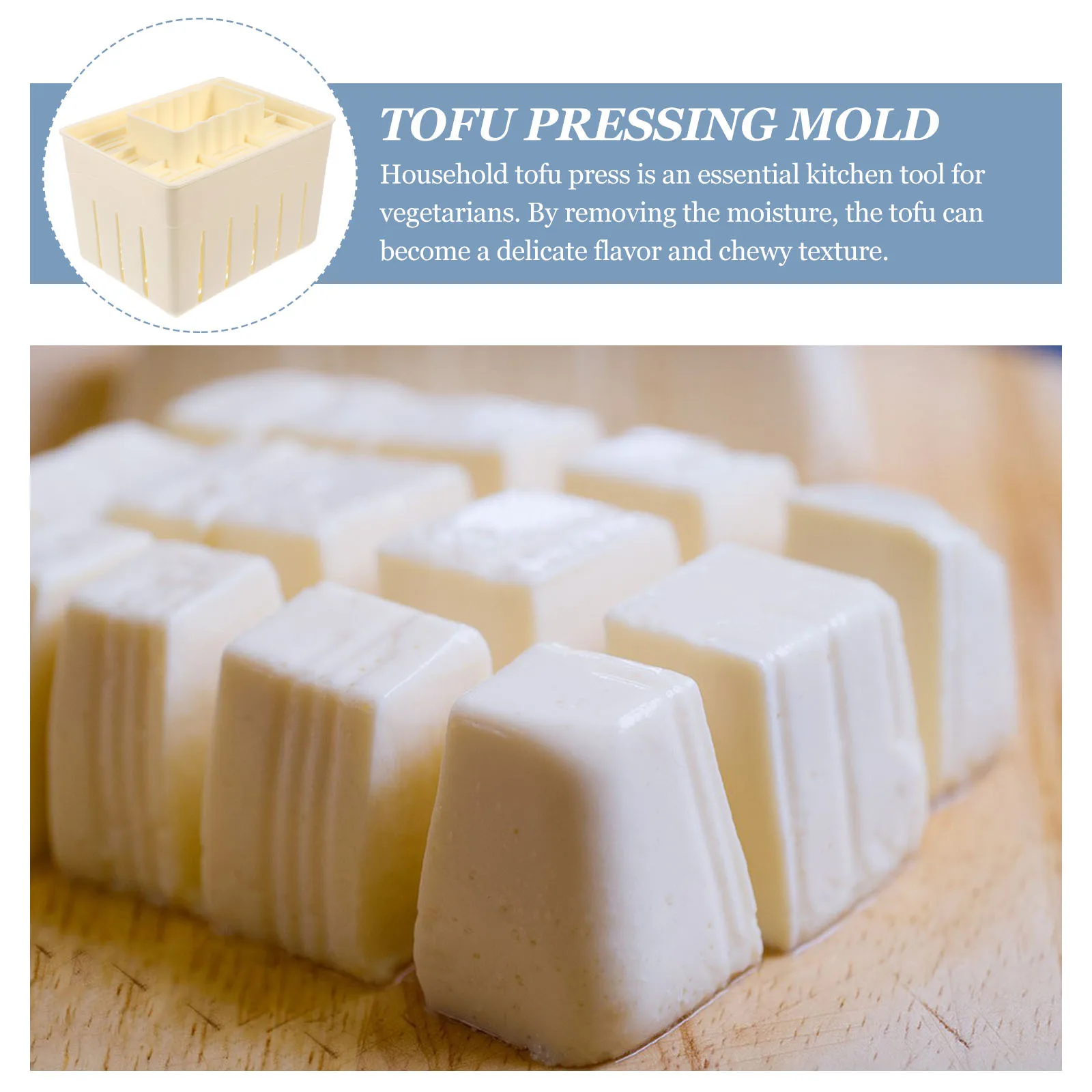 

2Pcs Tofu Pressing Molds Plastic Making Tools Kitchen Household Supplies Mold For Homemade Tofu Maker Easy Clean