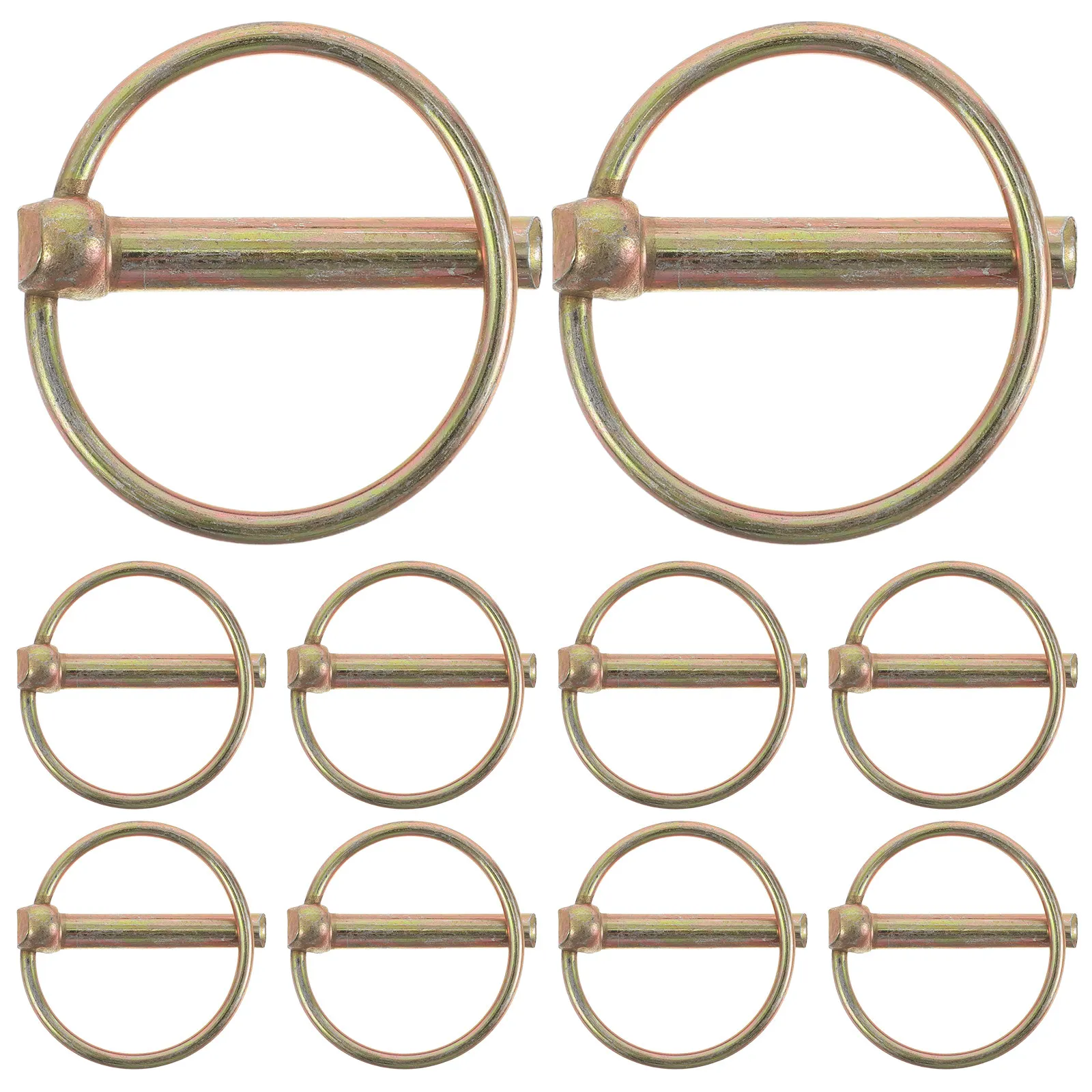 

20Pcs Trailer Hitch Pin Set Heavy Duty High Strength Steel Lynch Pins Ring Clips for Trucks Tractors Lawn Mowers and Trailers