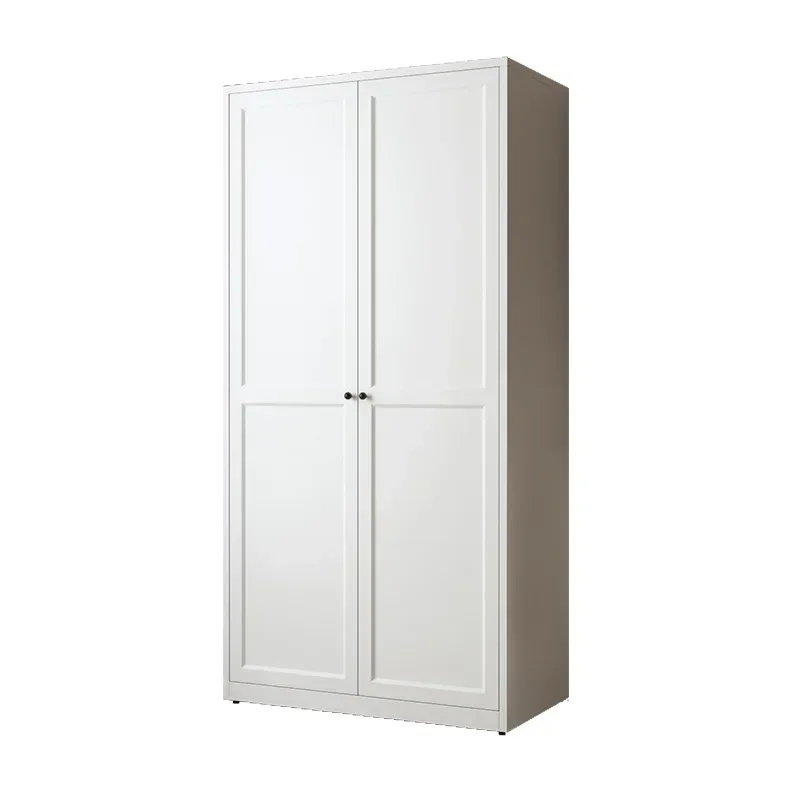 Wrought iron household bedroom wardrobe cabinet, simple European glass door metal combination
