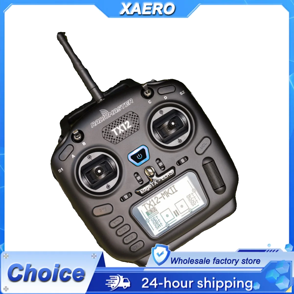 Radiomaster TX12 MARK II OpenTX Radio - CC2500 Multi-Protocol & ELRS 915MHz Compatible, Beginner Friendly FPV Controller