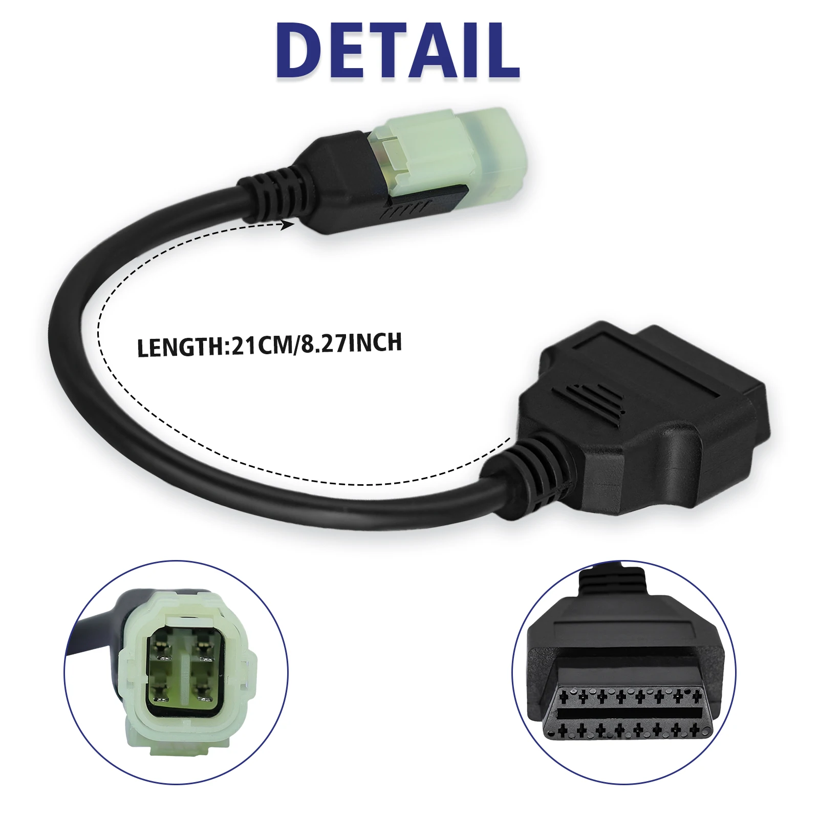 OBD ケーブル カワサキ 4ピン OBD2 診断ケーブル Z250、Z650、Z1000
