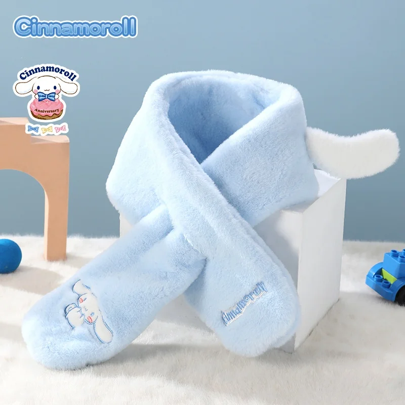 

Шарф Hello Kitty, шарфы в стиле аниме, кавайный плюшевый шарф, детские шарфы Kuromi, мягкий плюшевый утолщенный шарф, рождественские подарки для девочек