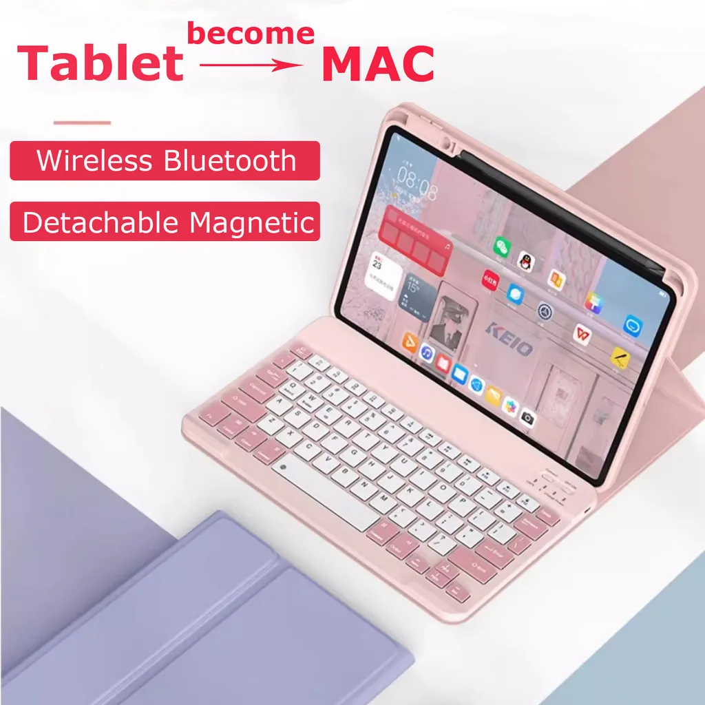 

Для Redmi Pad 2 11 дюймов 2025 для Xiaomi Pad 7 Pro 7 11,2 Pad6 5 Pro 11 Откидная кожаная подставка Bluetooth-клавиатура Чехол с гнездом для ручки