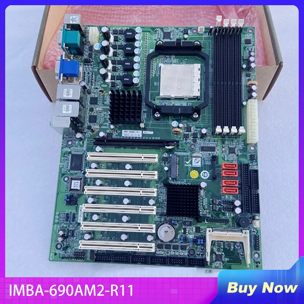 Industrial Computer Motherboard Dual Network Port 6 PCI For IEI IMBA-690AM2-R11