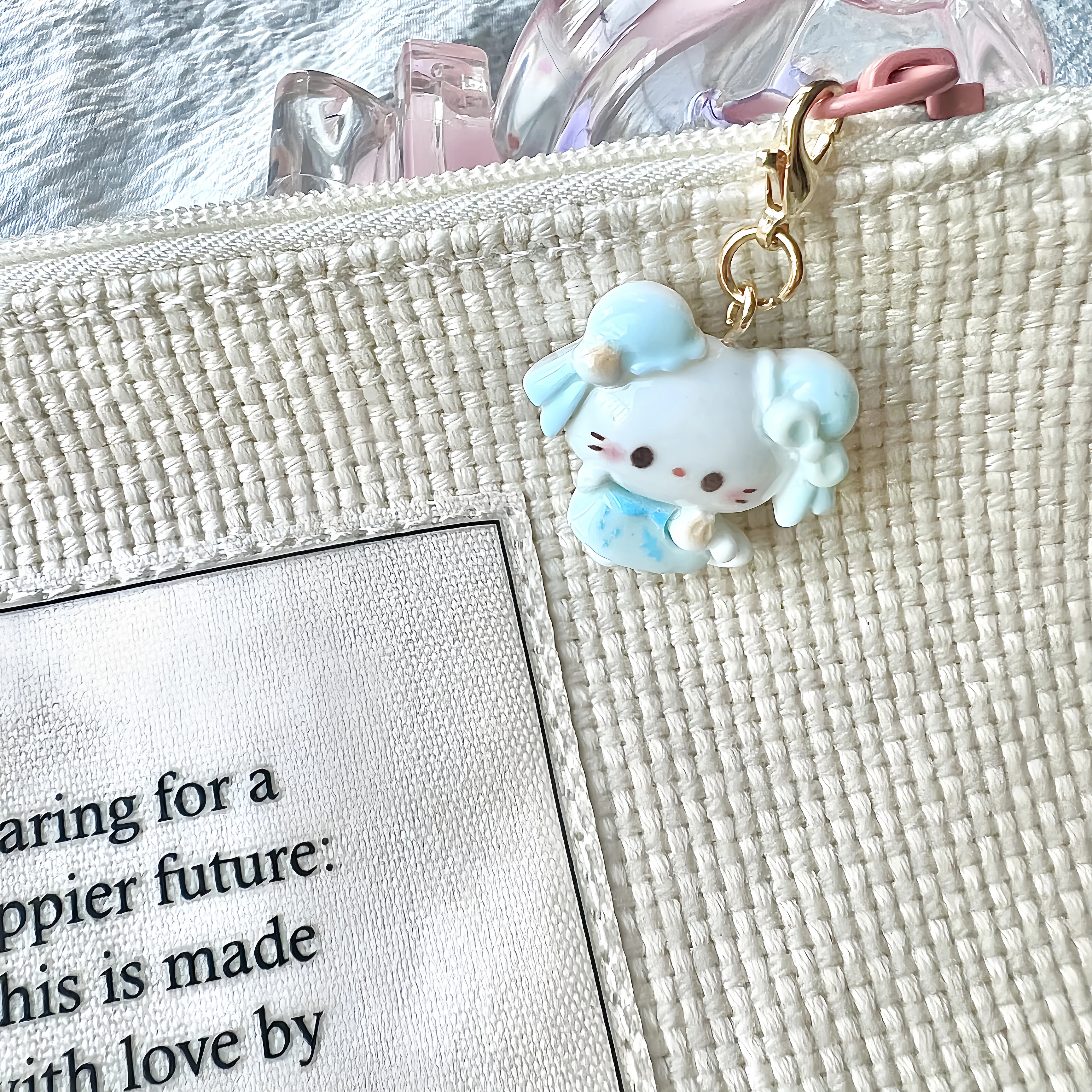 Chunli Kitty Vintage Style Charming Keychain Pendant Handcrafted Cartoon Lanyard, Lovely Bag Ornaments for Women and Students image 6