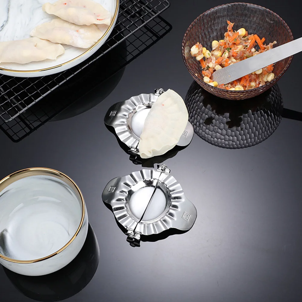 

Dumpling Maker Mould Portable Presser for Crescent Manual Mold Silver Color Easy to Clean Creative Design Tool
