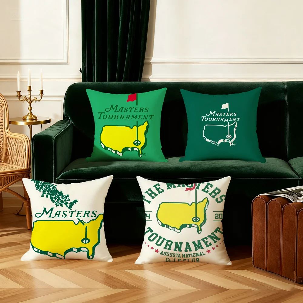 m-Ma-sters-s T-Tourna-ment-t cushion cover Bedroom living room sofa Christmas decorations soft Pillowcase with zipper