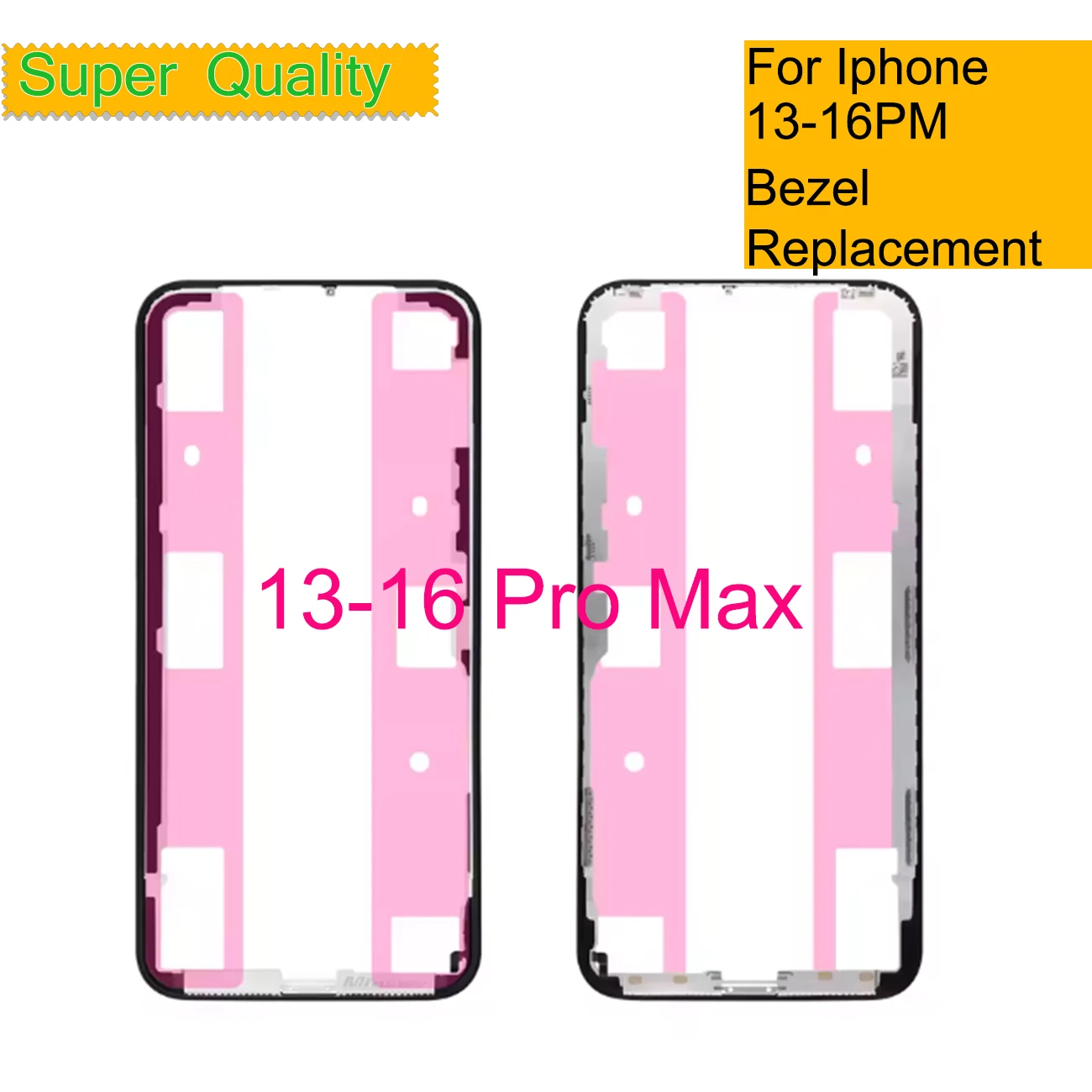 LCD Screen Middle Chassis With Adhesive for iPhone 16 Pro Max 15 Pro Max 15 Plus Middle Frame Bezel Screen Frame Sticker