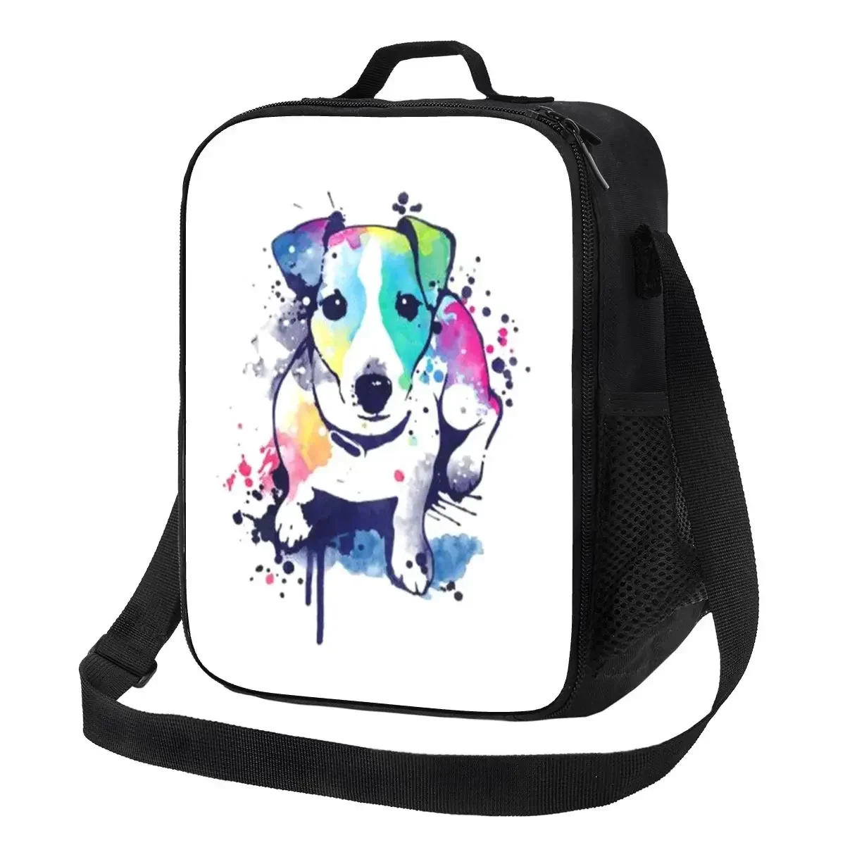 

Jack Russell Terrier Dog Art Portable Lunch Boxes Multifunction Cooler Thermal Food Insulated Lunch Bag School Children Student