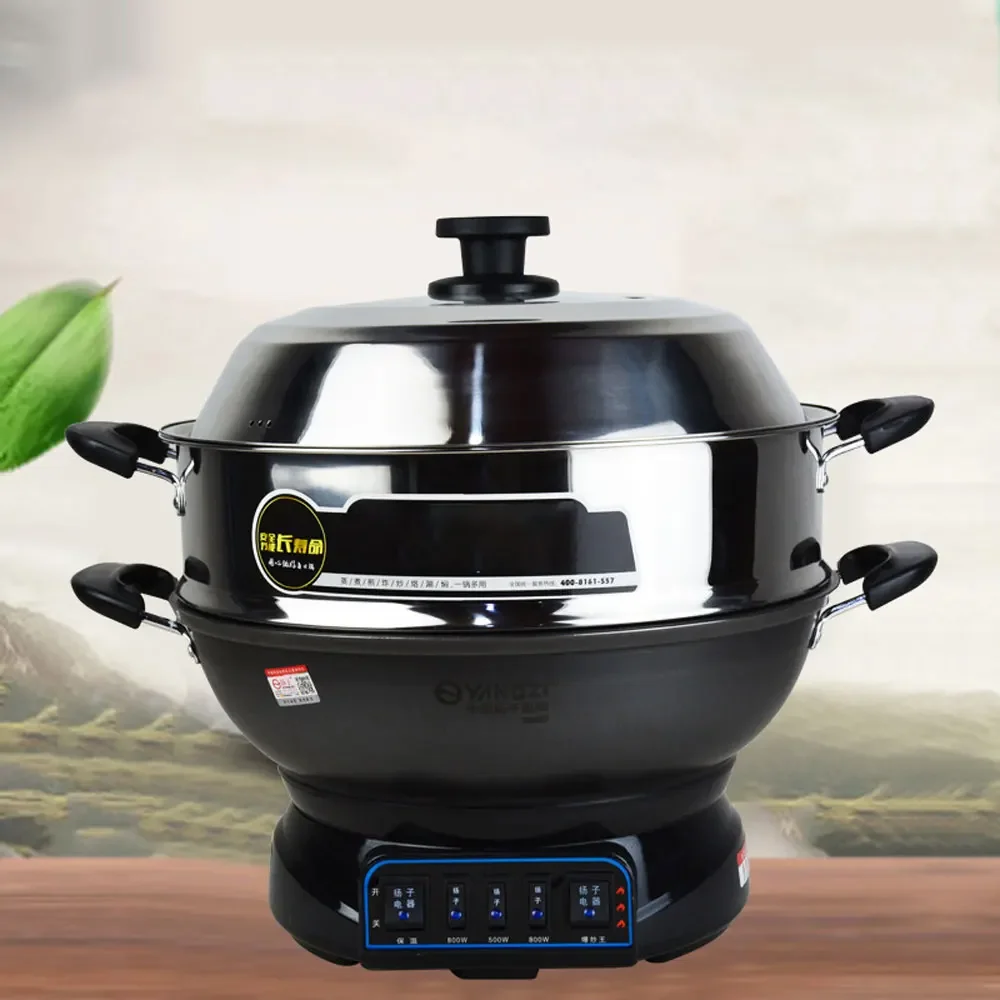 Steamer Electric Kitchen Stainless Steel Food Warming Household Thickening Electric Hot Pot Two-Tier Multifunctional Steamer