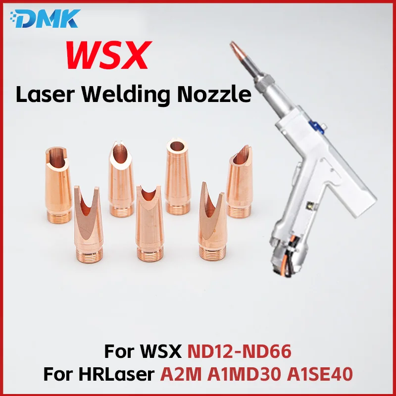 

WSX Лазерная сварочная насадка HUANRI Медные насадки H32 M11 Для ND18A HD21 HD31 WD23 HRLaser Ручная волоконная лазерная сварочная головка