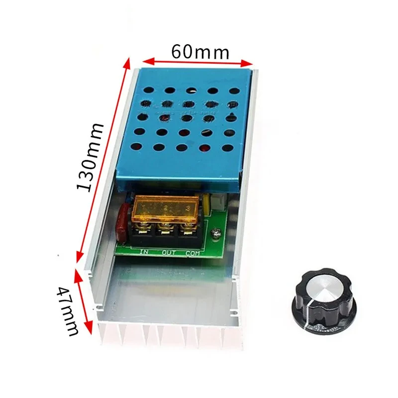 AC 220V 6000W SCR Voltage Regulator Controller Electronic Dimmer Thermostat Motor Speed Controller Volt Regulater Mold with Case