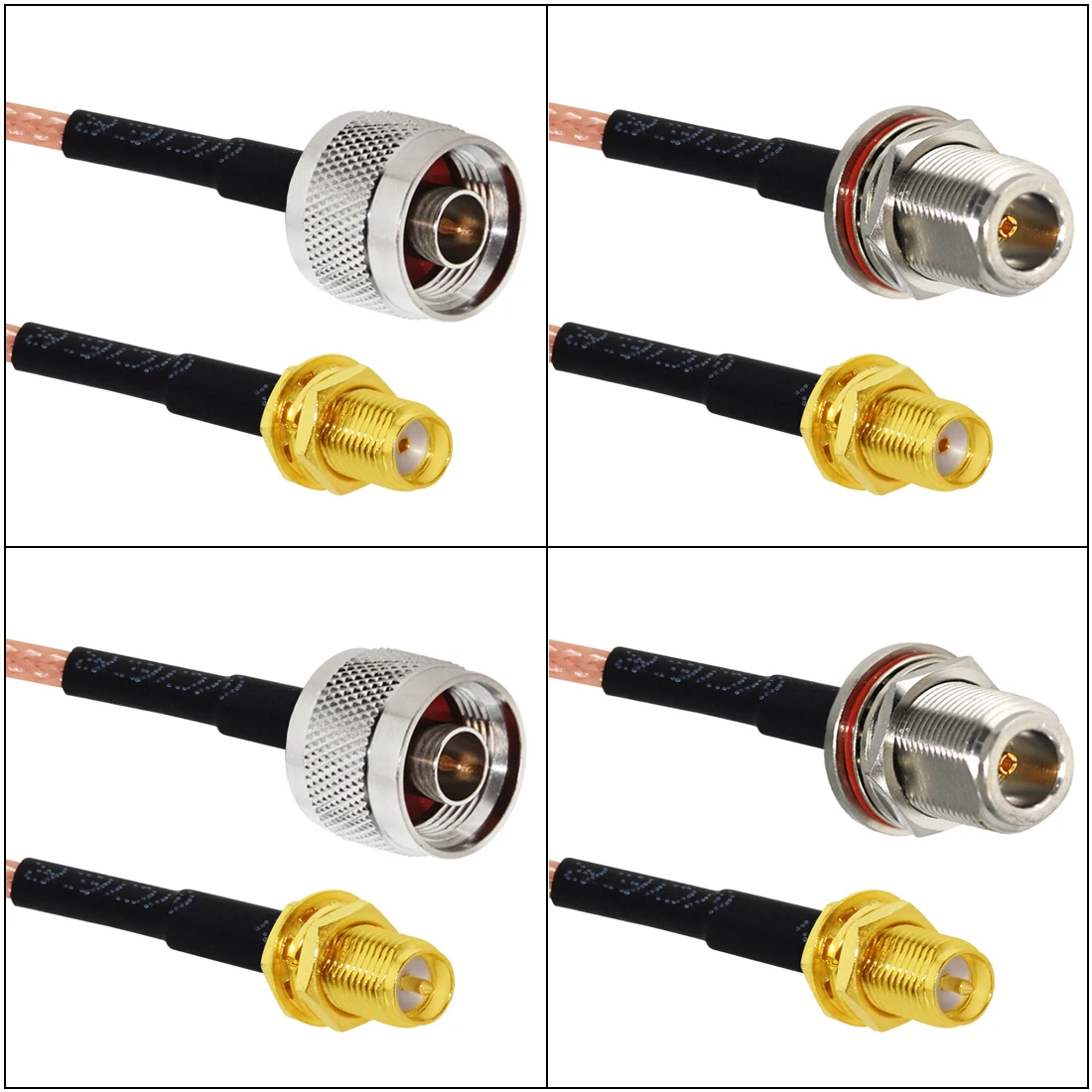 1pc SMA Male/Female to N Type Plug Jack Bulkhead RF Coaxial Cable Adapter RG316 15cm for WIFI Modem Wirless Antenna New