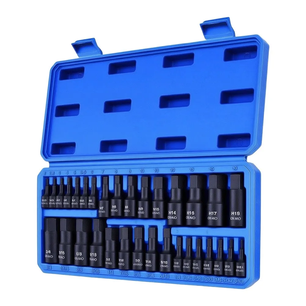 32-Piece Hex Tool Kit Designed for Consistent Performance Indoor and Outdoor Use Includes Protective Storage Case