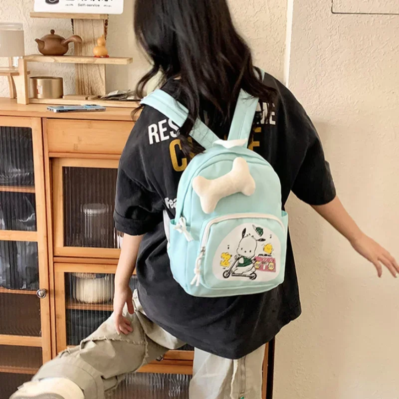 Sanrio pacha cão bonito estudante mochila dos desenhos animados impressão simples fresco grande capacidade mochila