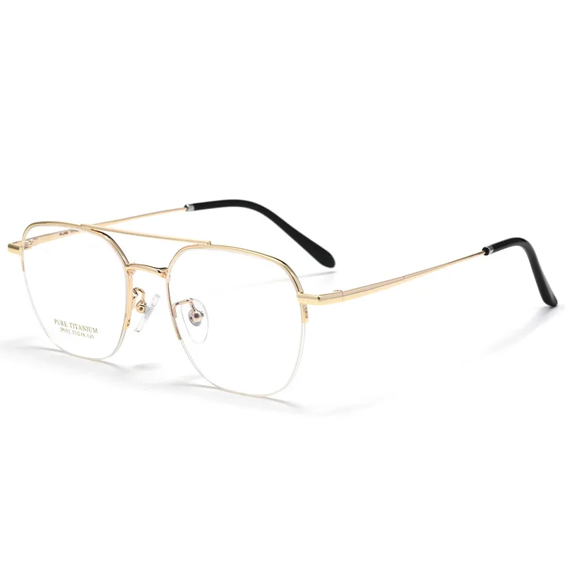 BEAUTIFUL NOW Lentes graduadas con montura ultraligera para miopía con montura de doble puente para hombre