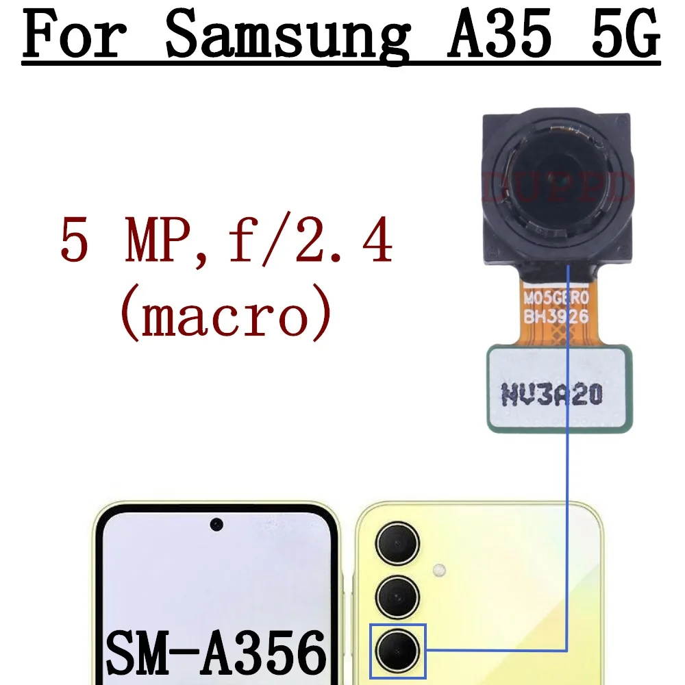 Front Rear Camera For Samsung Galaxy A35 5G SM-A356B A356E A356U Wide Macro Main Back Camera Module Flex Cable