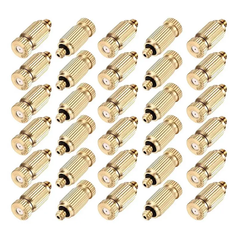 AFOURT-30 Stück Messing-Sprühdüse, 0,02 Zoll/0,5 mm Öffnung, Hochdruck-Sprühdüse für den Außenbereich, tropfsicherer Sprühkopf – Detail 3