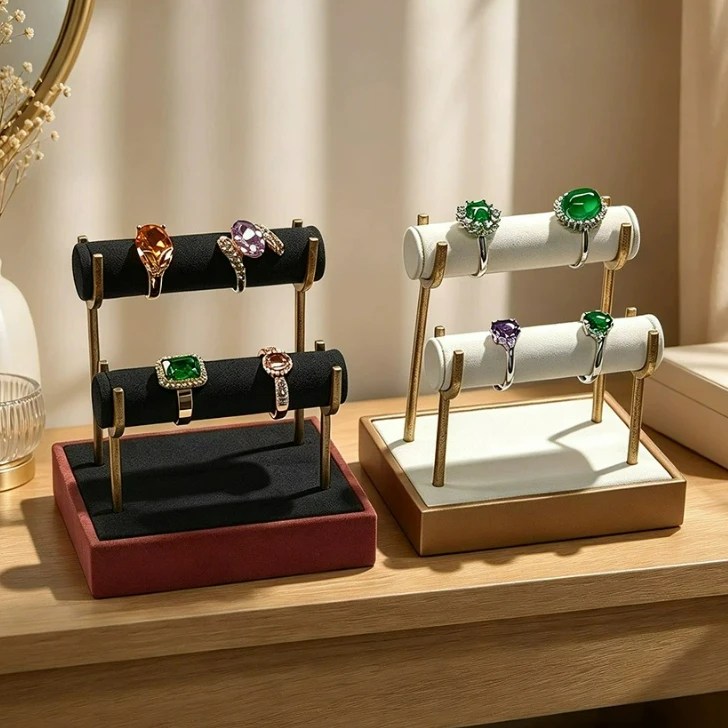 Creative metal ring display stand jewelry store window props jewelry counter storage rod jewelry exhibition display