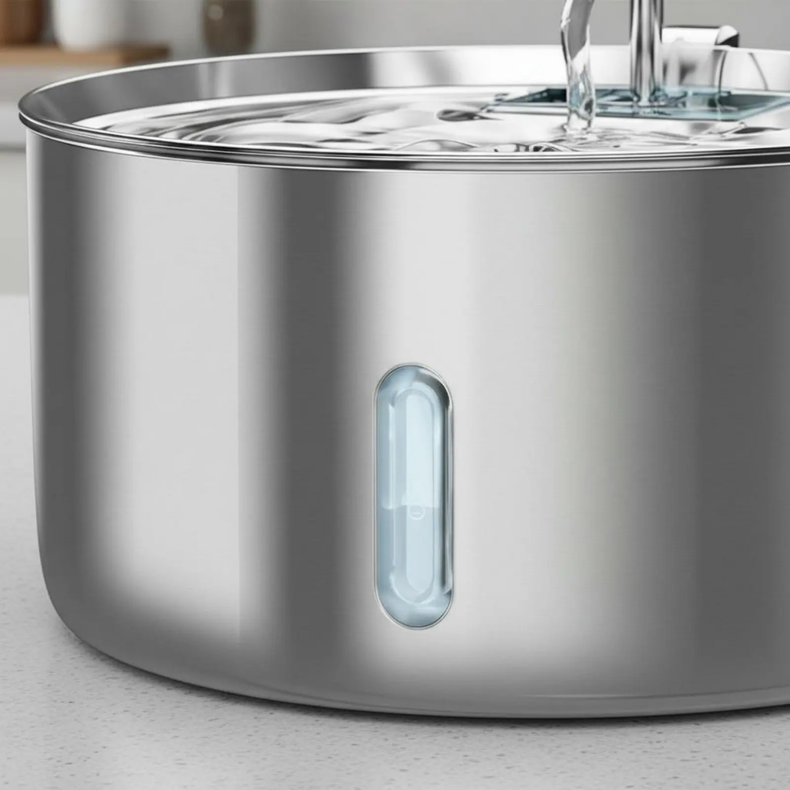 

7 L Large Capacity Pet Water Fountain Circulating Filter Stainless Steel Feline Fountain Pet Wellness BPA-Free Plastic-Safe LED
