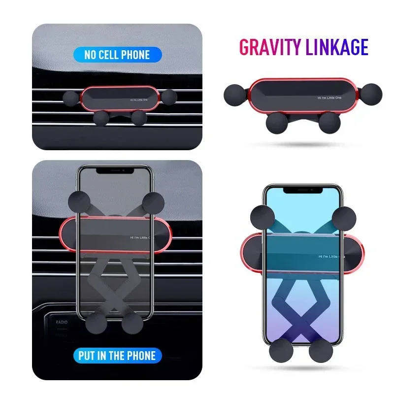 【Fast Delivery】360 ° Rotatable Universal Gravity Sensor Car Phone Holder Air Vent Mount in Car Phone Bracket Stand Auto-Grip