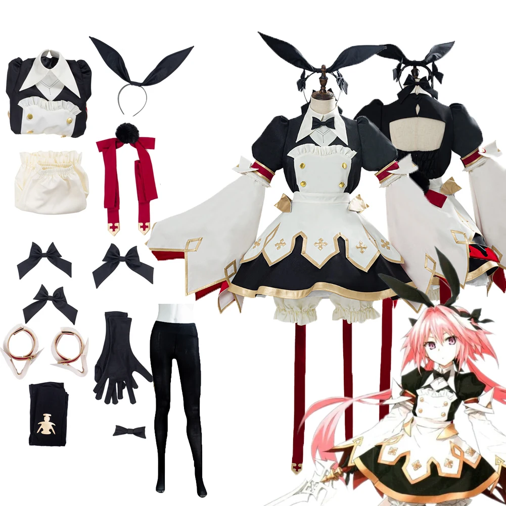 

Anime Fate Cos Astolfo Saber Cosplay Costume Outfit Fantasy Dresses Full Set Accessory For Girl Roleplay Halloween Carnival Suit