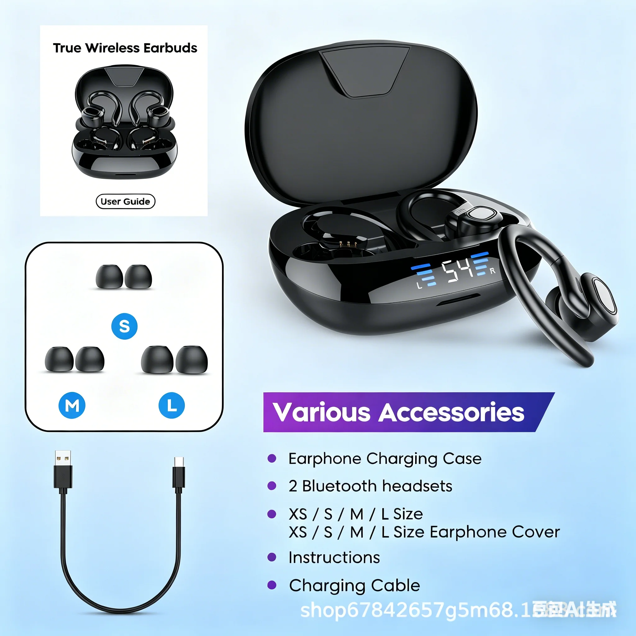 VV2 Nuevos Auriculares Inalámb - Sports Earphone Hook reseña y precio