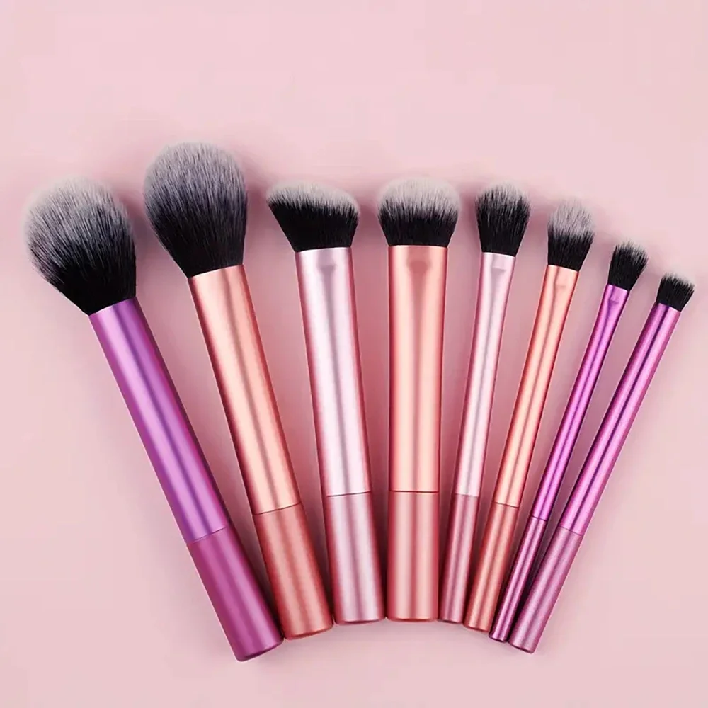 Set di pennelli per trucco professionale da 8 pezzi: ideale per fondotinta/blush/altaluminante/ombretto/miscela Kabuki