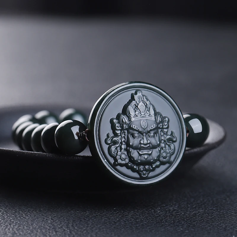 Newest Natural Hetian Jade Bracelet Exquisite Hand Carved Wealth Attracting Bangles Exquisite Handring Jewelry Fine Jewellry
