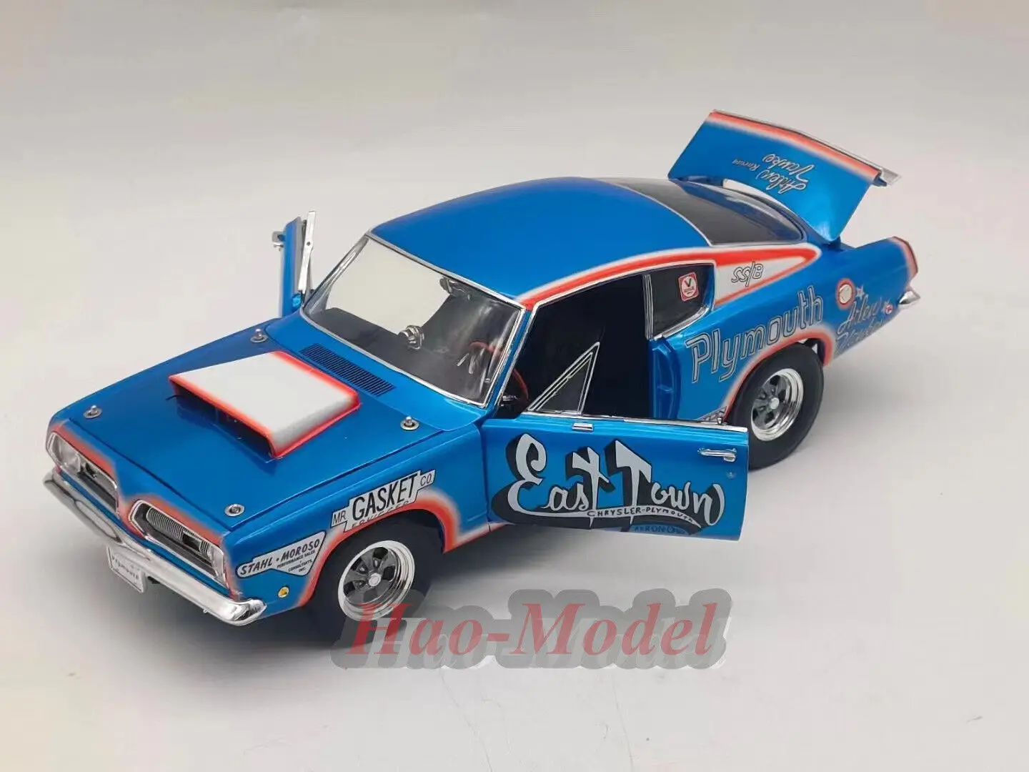 ACME 1/18 For Plymouth HEMI Cuda Super Stock 1968 Alloy Diecast Car Model Boys Birthday Gift Hobby Display Collection Simulation