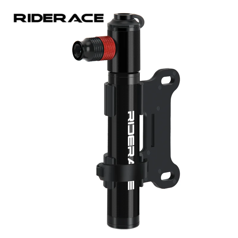 RIDERACE自転車携帯用ハンドタイヤチューブインフレータCO2ポンプミニアルミ合金バイクエアショックポンプシュレーダープレスタバルブAV FV