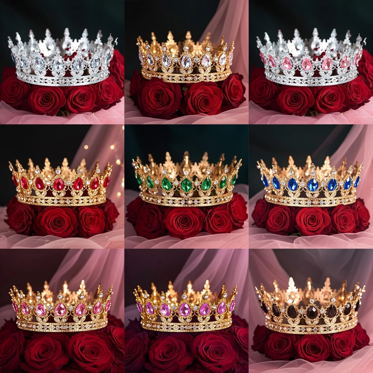 

Барочные хрустальные тиары и короны, ободок для женщин, для вечеринок, выпускных, свадеб, аксессуары для волос, ювелирные изделия, корона, тиара, подарок