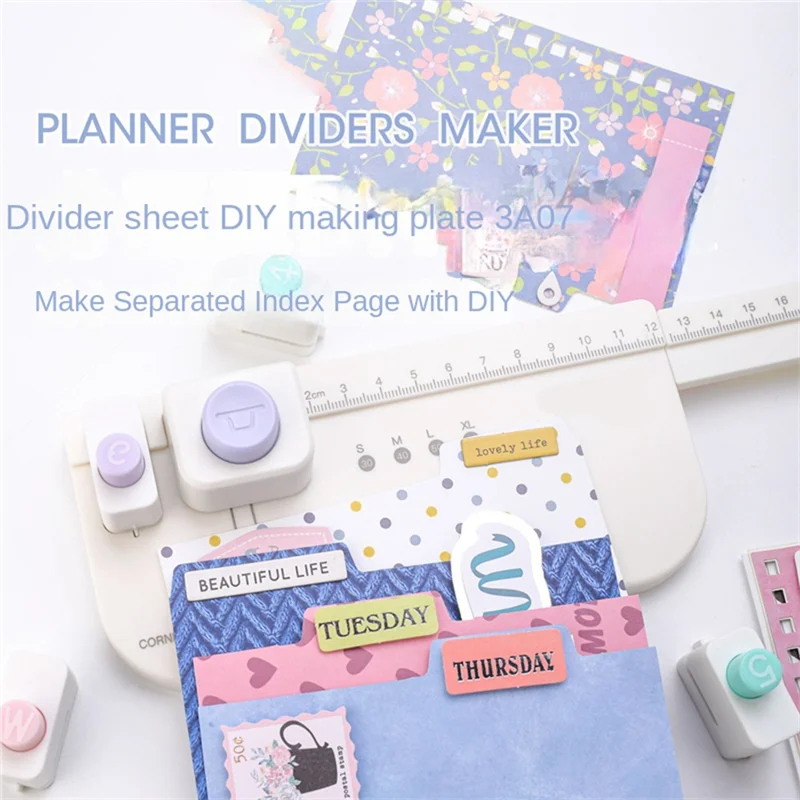 Latest Multi-Function Divider Page, DIY Production Board Round Corner Divider Line, DIY Bookmark Index Tag Punch