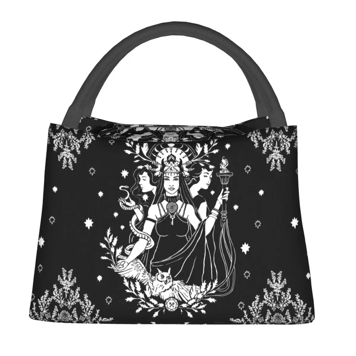 Goddess Art Lunch Bag Greek Mythology Cute Lunch Box For Child Picnic Portable Insulated Cooler Bag Graphic Tote Food Bags