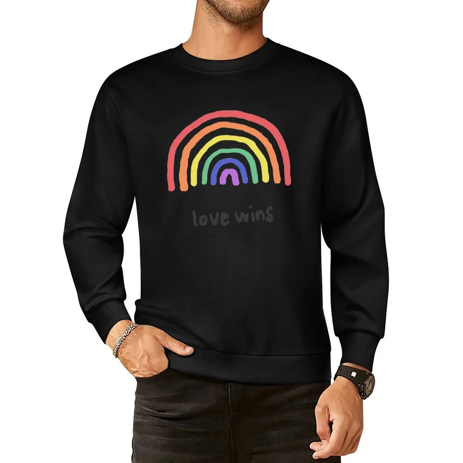 

LGBTQA+ PRIDE [Love Wins] Pullover Hoodie streetwear men men's winter sweater autumn sweatshirt